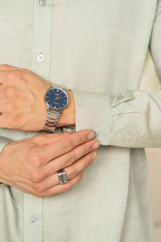 Minus One Men’s Green Tencel Shirt – Regular Fit Minus One