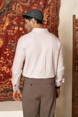 Minus One Men’s Pink Oxford Cotton Shirt – Regular Fit Minus One