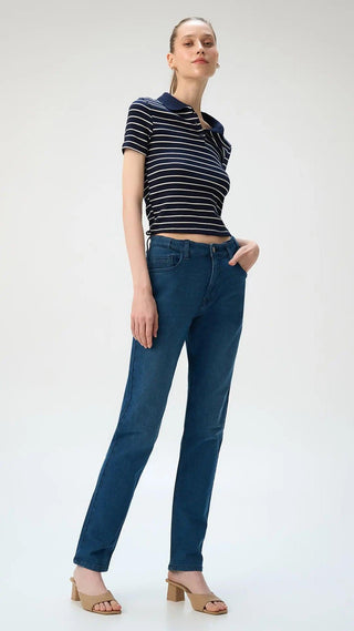 Slim fit City Denim for her- Alaska dark Blue Minus One