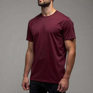 Supima Cotton Crew Neck T-Shirt - Maroon Minus One