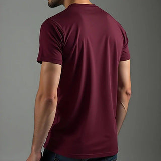 Supima Cotton Crew Neck T-Shirt - Maroon Minus One