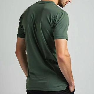 Supima Cotton Crew Neck T-Shirt - Olive Minus One
