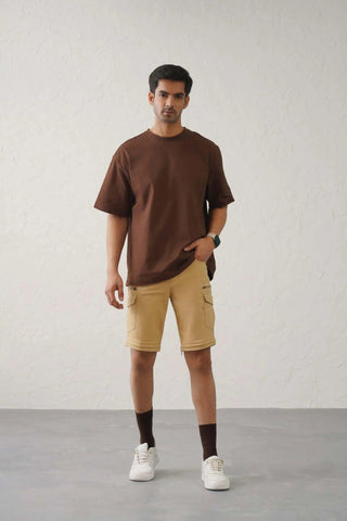 The Regular Fit Detachable Cargo Pants - Khaki Minus One