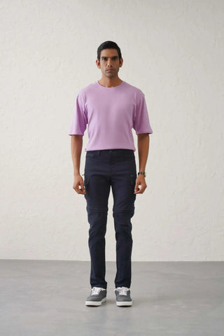 The Regular Fit Detachable Cargo Pants - Navy Minus One