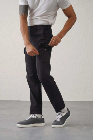 The Regular Fit Pro Cargo Pants - Black Minus One
