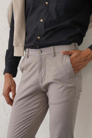 The Regular Fit Travel Chino - Grey Minus One