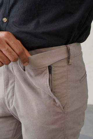 The Regular Fit Travel Chino - Grey Minus One