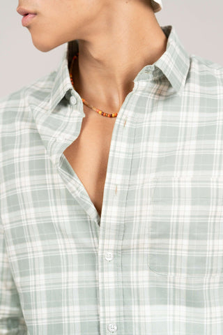Light Green Checked Cotton Shirt – Regular Fit - Gimaq - The magic shuffle!