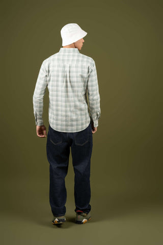 Light Green Checked Cotton Shirt – Regular Fit - Gimaq - The magic shuffle!