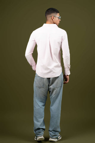 Light Pink Full Sleeve Cotton Shirt – Regular Fit - Gimaq - The magic shuffle!