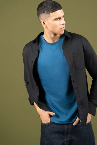 Oxford Black Cotton Shirt – Regular Fit - Gimaq - The magic shuffle!