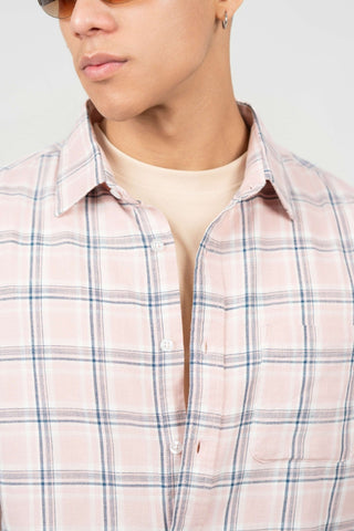 Pink Checked Cotton Shirt – Regular Fit - Gimaq - The magic shuffle!