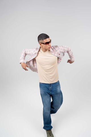 Pink Checked Cotton Shirt – Regular Fit - Gimaq - The magic shuffle!