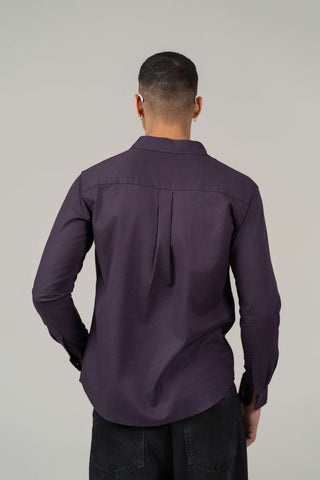 Purple Full Sleeve Cotton Shirt – Regular Fit - Gimaq - The magic shuffle!