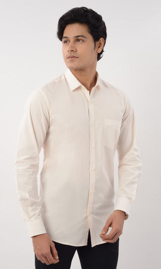 Slim Fit Full Sleeves Shirt - Beige - Gimaq - The magic shuffle!