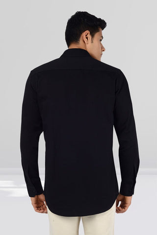 Slim Fit Full Sleeves Shirt - Black - Gimaq - The magic shuffle!