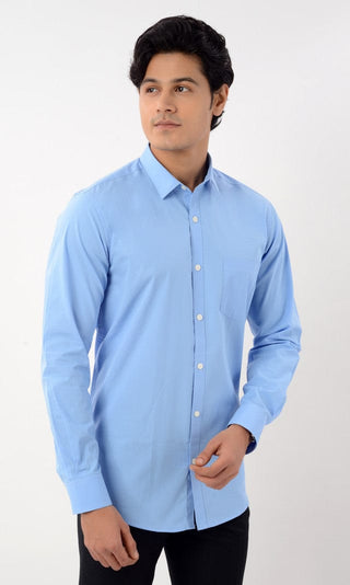 Slim Fit Full Sleeves Shirt - Blue - Gimaq - The magic shuffle!