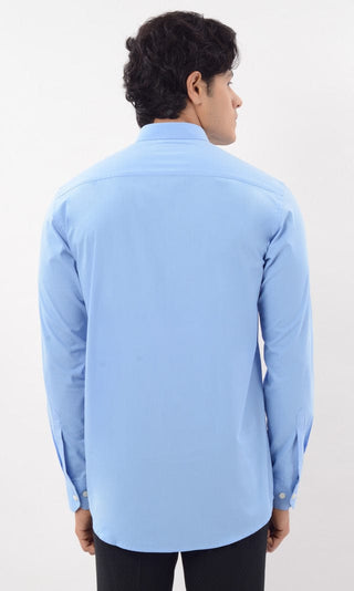 Slim Fit Full Sleeves Shirt - Blue - Gimaq - The magic shuffle!