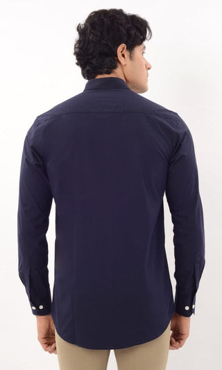 Slim Fit Full Sleeves Shirt - Dark Navy - Gimaq - The magic shuffle!