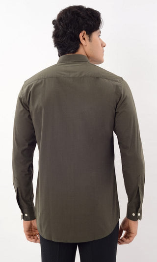 Slim Fit Full Sleeves Shirt - Green - Gimaq - The magic shuffle!