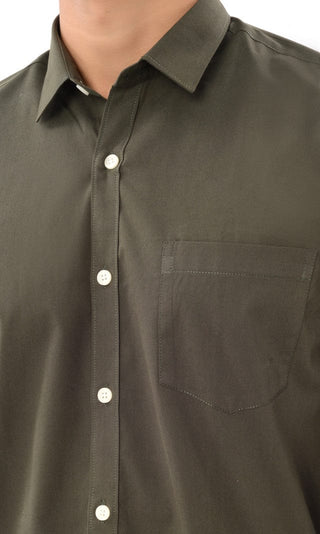 Slim Fit Full Sleeves Shirt - Green - Gimaq - The magic shuffle!