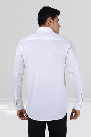 Slim Fit Full Sleeves Shirt - White - Gimaq - The magic shuffle!