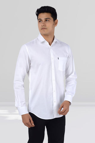 Slim Fit Full Sleeves Shirt - White - Gimaq - The magic shuffle!