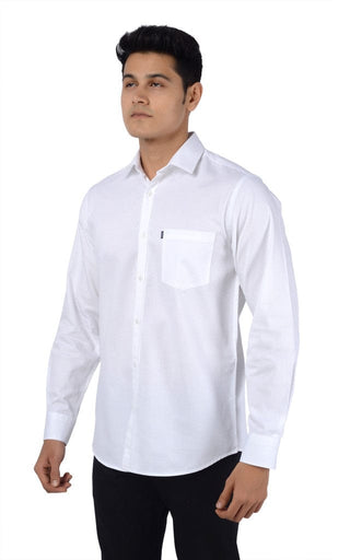 Slim Fit Full Sleeves Shirt - White - Gimaq - The magic shuffle!