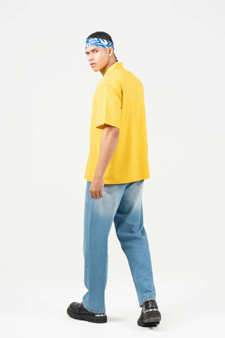 Yellow Cuban Collar Shirt – Loose Fit - Gimaq - The magic shuffle!