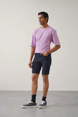 The Slim Fit Detachable Cargo Pants - Navy Minus One