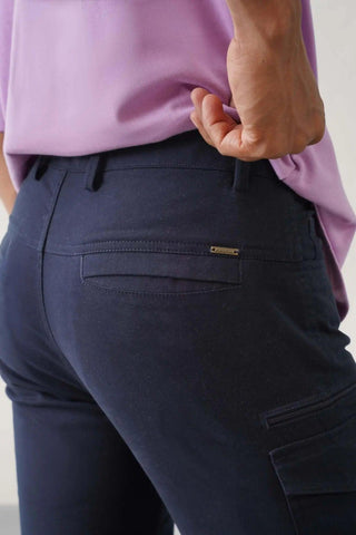 The Slim Fit Detachable Cargo Pants - Navy Minus One