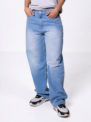 Straight fit Denim - Washed Blue