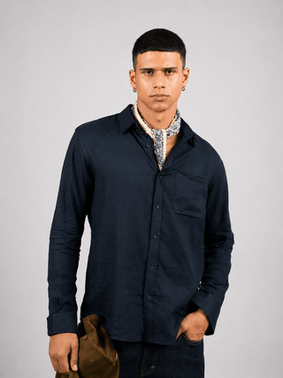Dark Grey Full Sleeve Cotton Shirt – Regular Fit