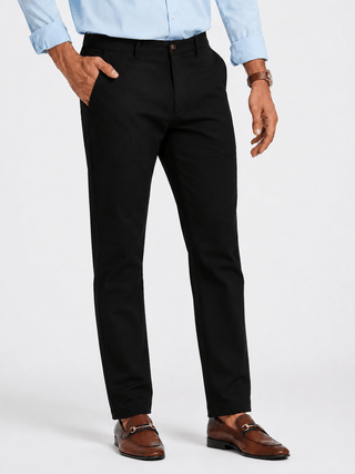Men's Regular Fit Cotton Trousers Black