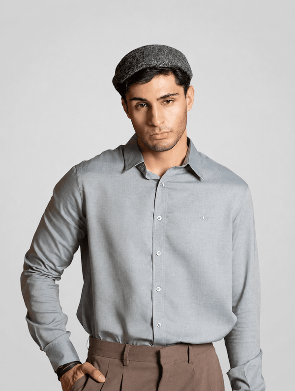 Men’s Blue Tencel Shirt – Regular Fit