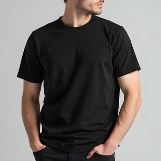 Supima Cotton Crew Neck T-Shirt - Black