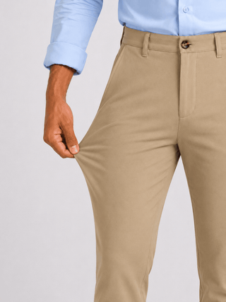 Men's Slim Fit Formal Trouser - Khakhi
