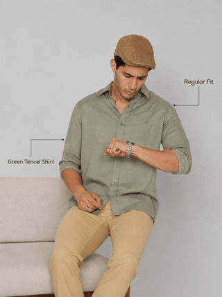 Green Tencel Shirt – Regular Fit