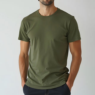 Supima Cotton Crew Neck T-Shirt - Olive