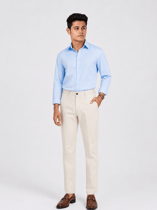 Men's Slim Fit Formal Trouser - Beige