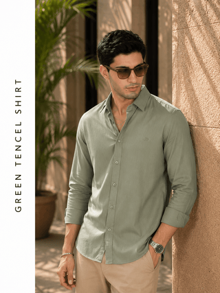 Green Tencel Shirt – Regular Fit