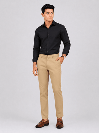 Men's Comfort Fit Formal Trouser - Khaki