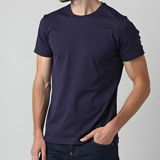 Supima Cotton Crew Neck T-Shirt  - Navy