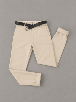 Men's Slim Fit Formal Trouser - Beige