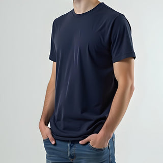 Supima Cotton Crew Neck T-Shirt  - Navy