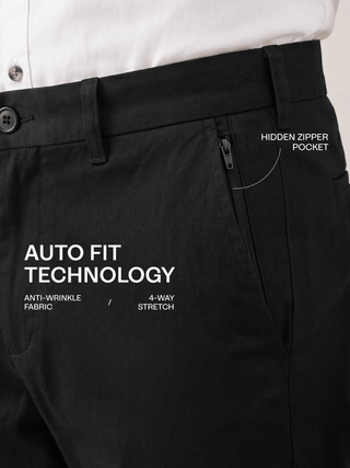 The Slim Fit Travel Chino - Black