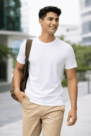 Supima Cotton Crew Neck T-Shirt - White