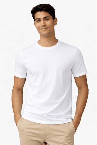 Supima Cotton Crew Neck T-Shirt - White