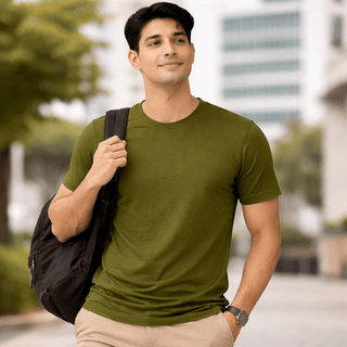Supima Cotton Crew Neck T-Shirt - Olive
