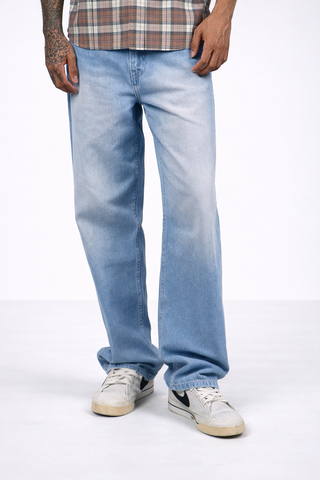 Straight fit Denim- Washed Blue